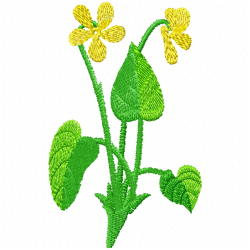 Flowers And Tree Embroidery Design 2